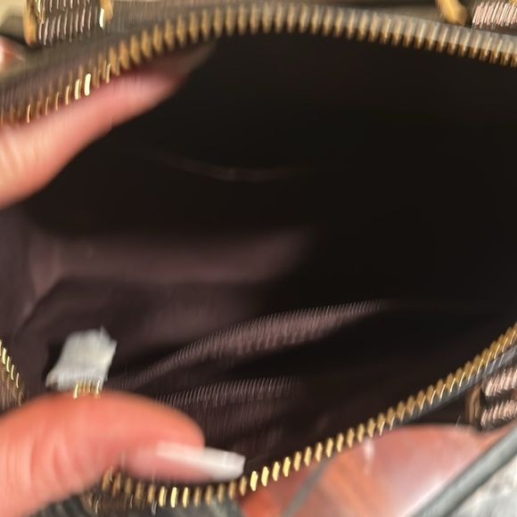 Coach dark brown monogram and leopard trim side Bennet tote or crossbody - Picture 9 of 12